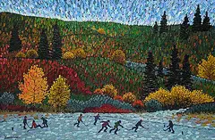 The Pond Beneath the Hill by William Roy Brownridge, 2010, acrylic on canvas, sold Nov 2025