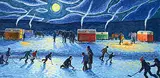 William Roy Brownridge, Shinny and Shooting Fish - Cochin, SK 1942, acrylic on canvas