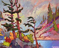 John H. Burrow, Alpine Mood, acrylic on canvas board