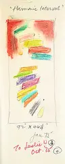 Jack Bush, Harmonic Interval Study, 1975, graphite and pastel on paper
