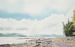 Simon H. Camping, Untitled - Beach Scene, watercolour on paper