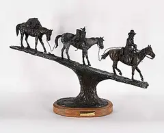 Clifton Roy Cheek, End of the Hunt #4/20, 1985, bronze sculpture