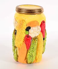 Victor Cicansky, Jar of Pickled Vegetables, 2022, glazed ceramic sculpture