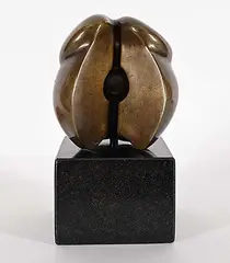 Jean-Guy Dallaire, Untitled - Abstract [Apple], 1978, bronze sculpture