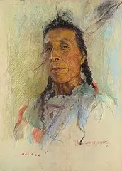One Gun by Nicholas Raphael de Grandmaison, 1940, pastel on sandpaper, sold Nov 2025