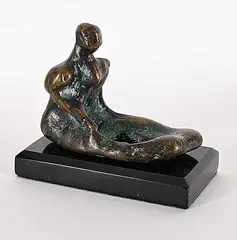 Jean-Guy Dallaire, Sitting Figure - Hand #1/12, 1994, bronze sculpture