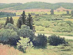 Gilbert A. Flodberg, Summer Haze, 2008, oil on wood board