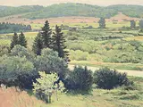 Gilbert A. Flodberg, Summer Haze, 2008, oil on wood board