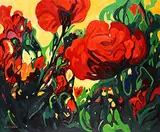 Jean Fosbrooke, Burst of Spring, acrylic on canvas