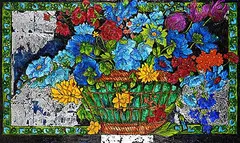 Joanne Gauthier, Fleurir Enternellement, mixed media on canvas