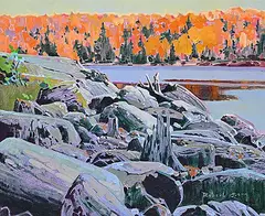 Robert Genn, Kennisis Lake [Ontario], 1990, acrylic on canvas