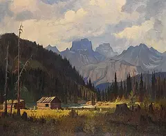 Roland Gissing, Untitled - Ghost River Campground, oil on canvas
