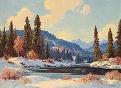 Roland Gissing, Winter Near Morley, oil on canvas