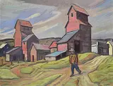Henry George Glyde, Ferintosh, Alta., 1970, oil on canvas board