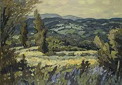 Helmut Gransow, Laurentian Summer [Morin Heights Que.], 1972, oil on wood board