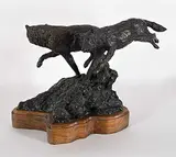 Joe Halko, Untitled - Running Wolves #8/12, 1978, bronze sculpture