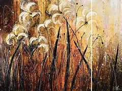 Chosen Few [Diptych] by Laura Harris, 2009, acrylic on canvas, sold Nov 2025
