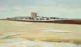 Hilton Macdonald Hassell, Last of Snow, St. Ann, Man., acrylic on wood board