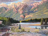 Ron Hedrick, Alberta Foothills, oil on canvas