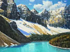 Ron Hedrick, Untitled - Mountain Lake, oil on canvas