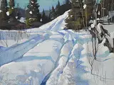Frank Charles Hennessey, Untitled - Snow Path, 1933, pastel on paper