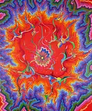 Alex Janvier, Slavey [Northern Athabasca Series], 1995, acrylic on canvas