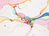 Alex Janvier, Mountain Values, watercolour on paper