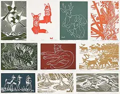 Illingworth Kerr - 10 Block Prints Folio One #A.P. by Illingworth Kerr, lino block on paper, sold Nov 2025