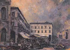 Harry Mitsuo Kiyooka, Naranzaria / Venezia, 2004, oil on canvas board