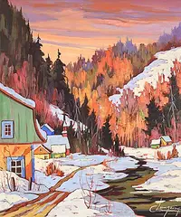 Claude Langevin, Air de Printemps, oil on canvas