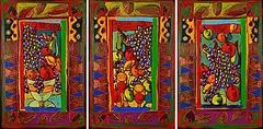 Grant Leier, Study [Triptych], 1998, acrylic on canvas