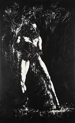 Charles Malinsky, Untitled - Figure in Mask, oil on canvas
