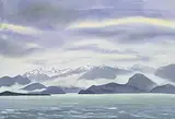 Doris Jean McCarthy, Cloud Hung, West Coast, 1987, watercolour on paper