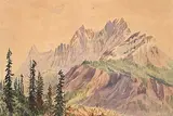 Thomas Mower Martin, Canadian Rockies, 1890, watercolour on paper