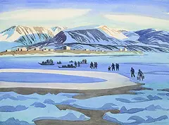Doris Jean McCarthy, Loaded for Camp, Broughton Island, 1982, watercolour on paper