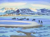 Doris Jean McCarthy, Loaded for Camp, Broughton Island, 1982, watercolour on paper