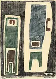 Marion Florence Nicoll, Northern People #10/10, 1961, colour clay print on cloth