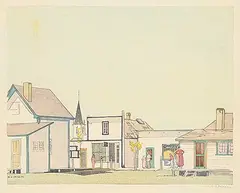 Walter J. Phillips, Gimli No. 2 #2/100, 1935, colour wood block on paper