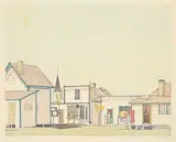 Walter J. Phillips, Gimli No. 2 #2/100, 1935, colour wood block on paper