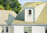 William Pura, Untitled - Suburban Rooftops, 1987, oil on canvas