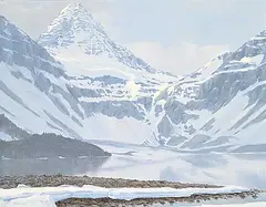 Ted Raftery, Springtime at Mt. Assiniboine, 1990, acrylic on canvas
