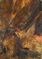 Robert Scott, Untitled - Golden Textured Abstract, 1992, mixed media on paper