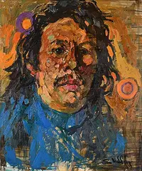 Arthur Shilling, Self Portrait [#191], oil on wood board