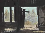 Peter Shostak, Looking Out, oil on wood board