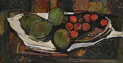 Gordon A. Smith, Untitled - Fruit Still Life, oil on wood board