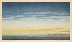 Takao Tanabe, On the Road to Banff #52/55, 1983, colour wood block on paper