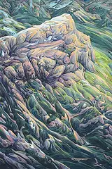 Rene Thibault, Above Castle Mountain #2, watercolour on paper