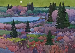 Keith Thomson, Untitled - Forest Twilight, 1990, watercolour on paper