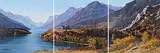 Alice Wilson, Gateway to Waterton [Triptych], 2012, acrylic on canvas