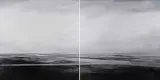 Jeroen Witvliet, Untitled - Grey Plains [Diptych], 2002, oil on canvas